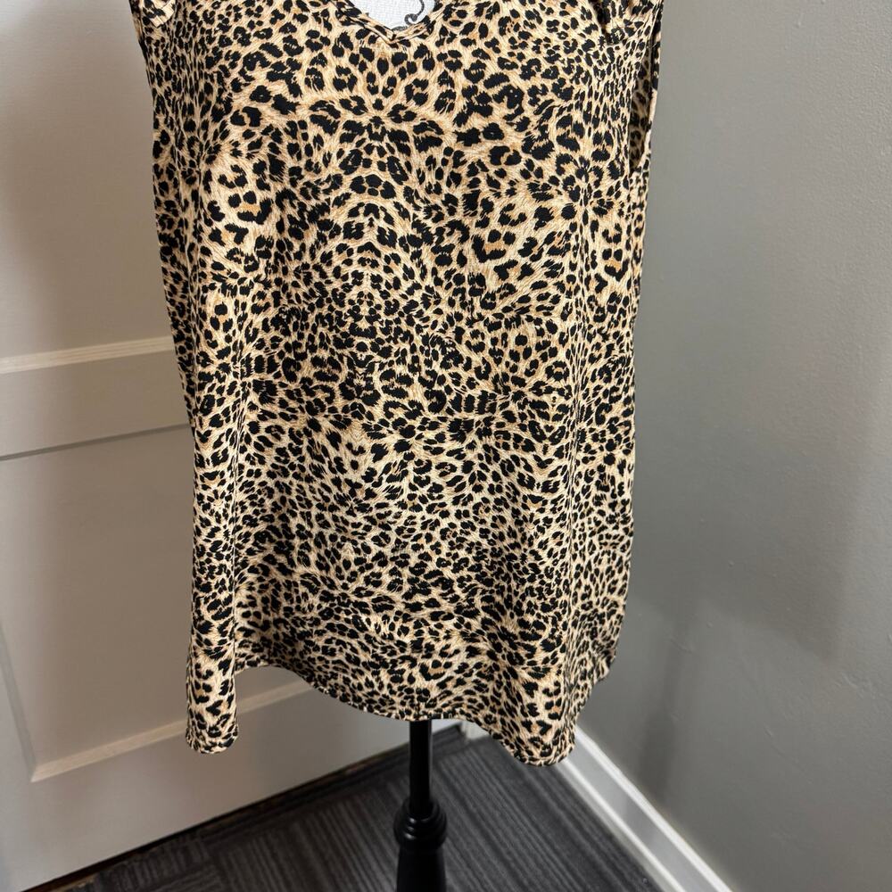 Entro Cheetah Print Ruffle Sleeve V-Neck Blouse Top Women’s Large Animal Print - Picture 5 of 10